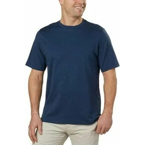 NEW Kirkland Signature Men's Size L Navy Crew Neck T-Shirt - Picture 1 of 9